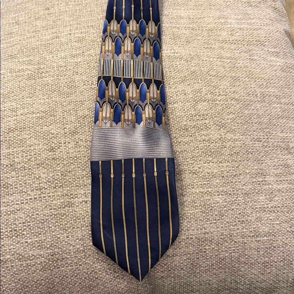 Stafford Elegant Blue and Gold Men's Tie